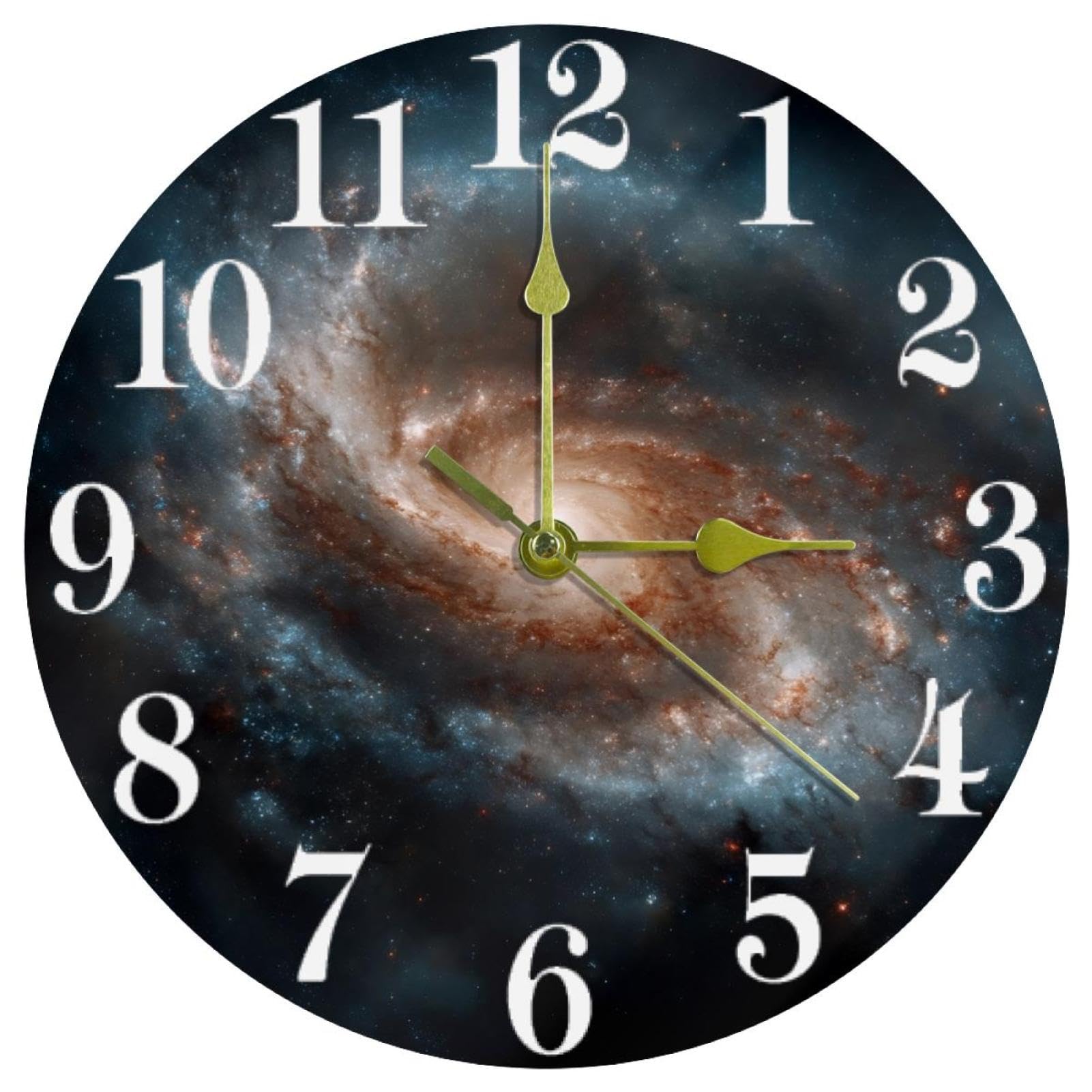 Horloge murale univers silencieuse pour créer un coin lecture paisible dans le salon