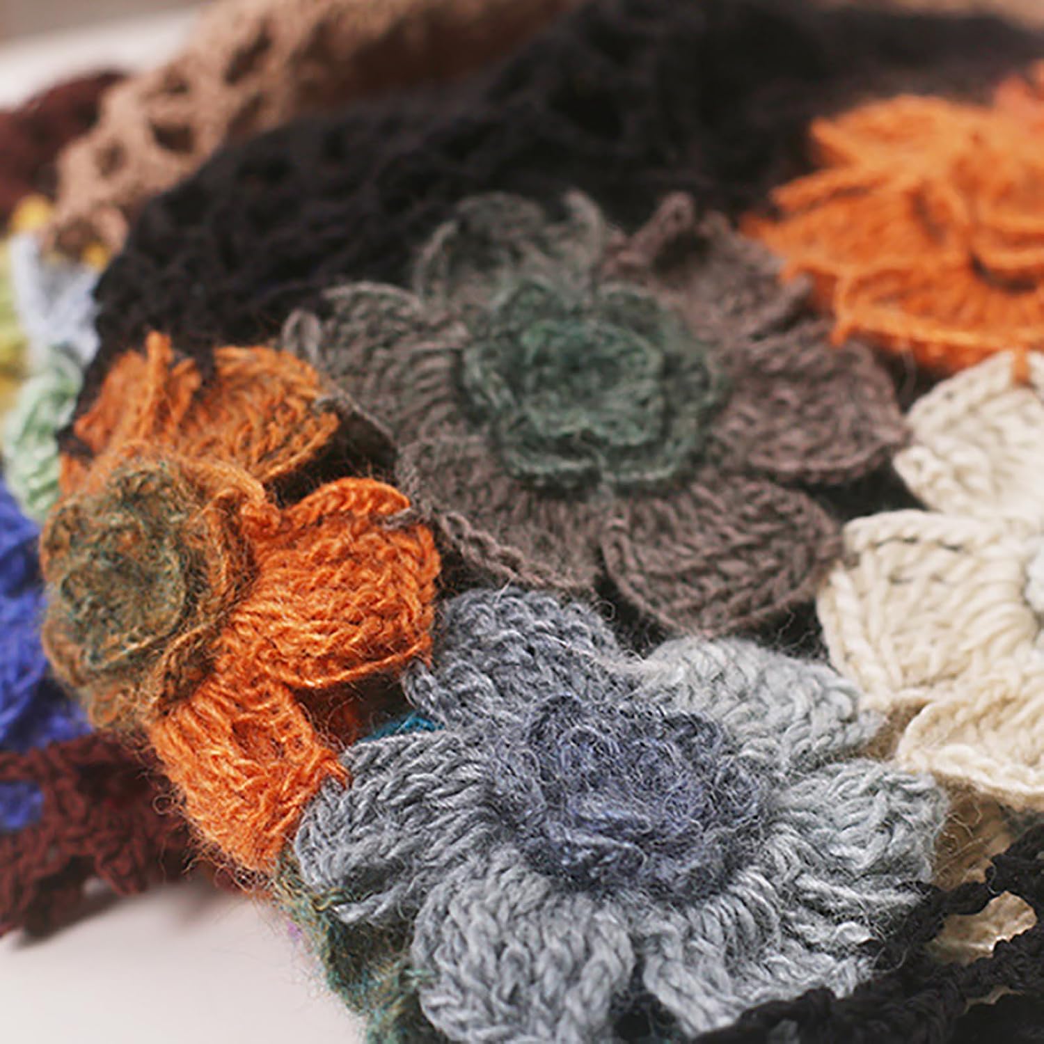 CORIRESHA Women's Boho Crochet Flower Beanie Handmade Cotton Hollow Out Y2k Summer Hat image 4