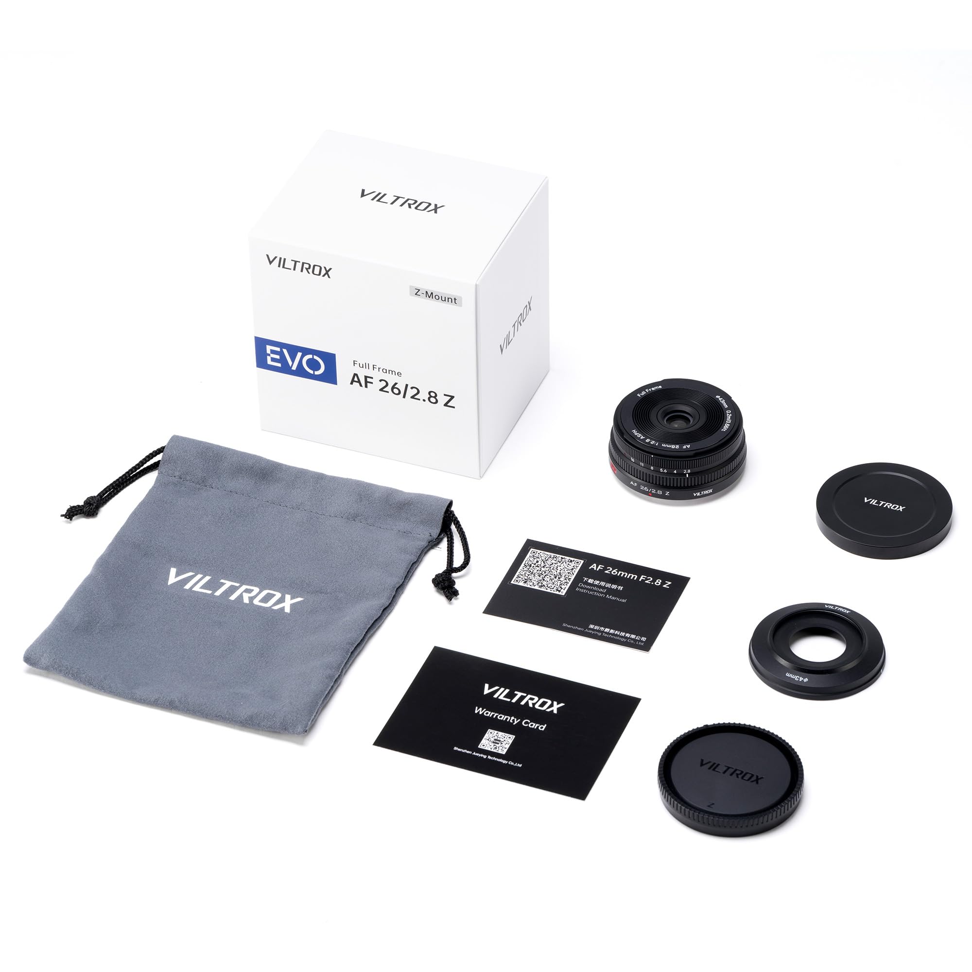 VILTROX 26mm F2.8 EVO Z Pancake Objektiv für Nikon Z | AF 26mm f/2.8 Z, Pancake Autofokus Vollformat Objektiv für Nikon Z6 III Zf Z8 Z9 Z30 Zfc Z50 II Z7 II ZR