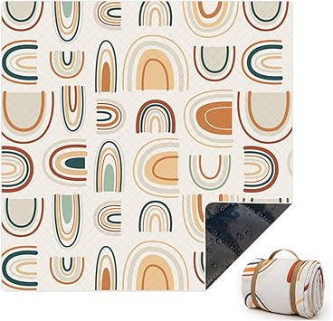 xixi-home Machine Washable Large Picnic Blanket, 79 * 79inch Foldable Waterproof Picnic mat, Portable Beach Blanket Camping Park Lawn BlanketA2