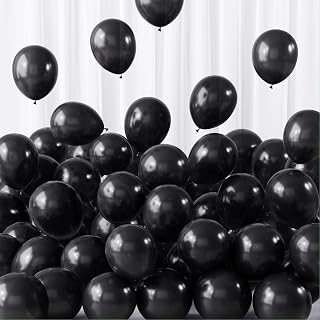 RUBFAC Black Balloons 5 Inch