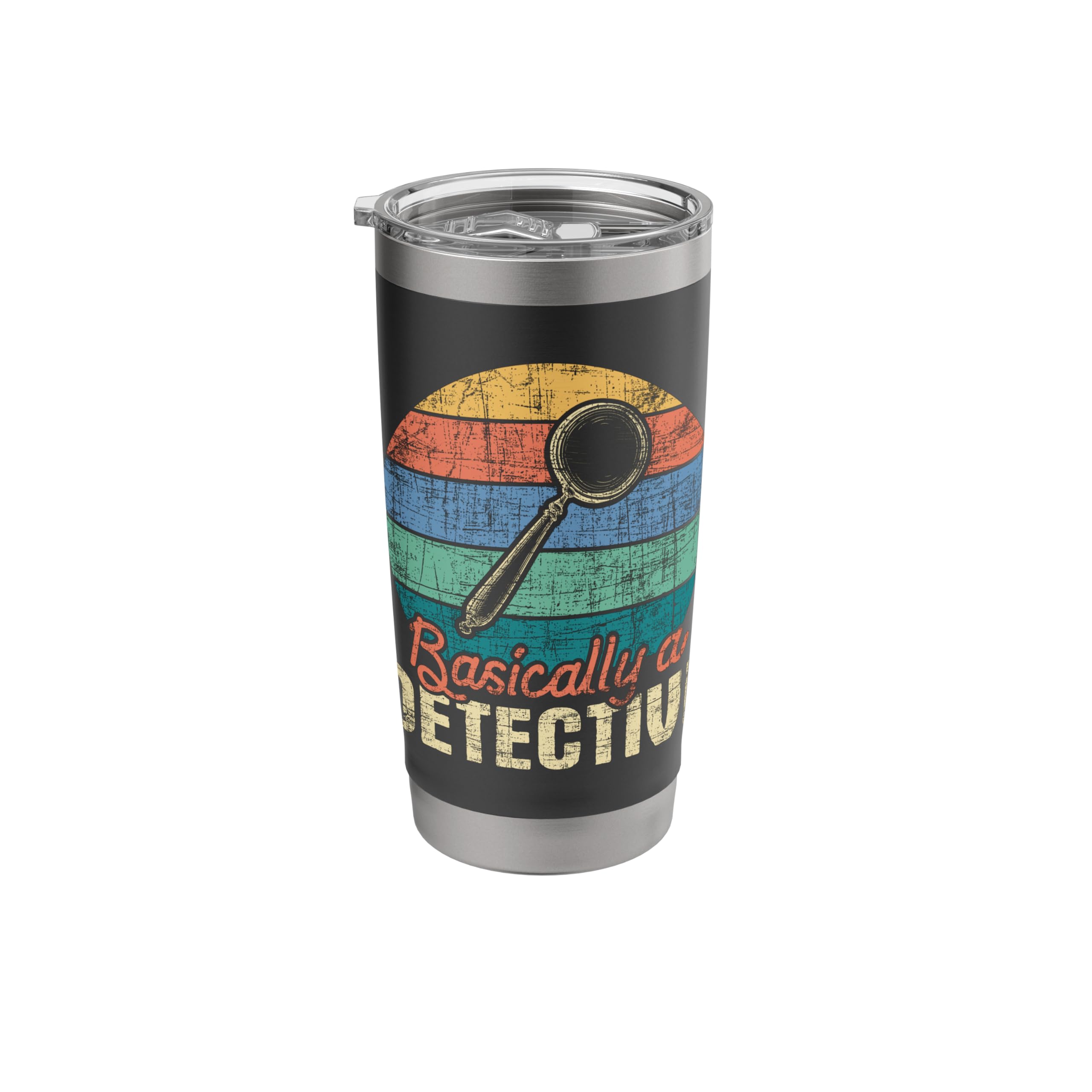 Basically A Detective - Retro Investigator Inspector Spying Stainless Steel Insulated Tumbler