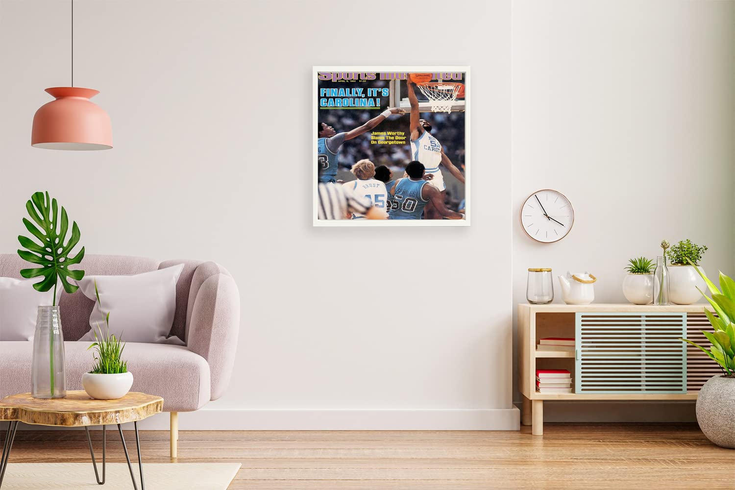 VERRE ART Printed Framed Canvas Painting for Home Decor Office Wall Studio Wall Living Room Decoration (14x14inch White Floater) - James Worthy