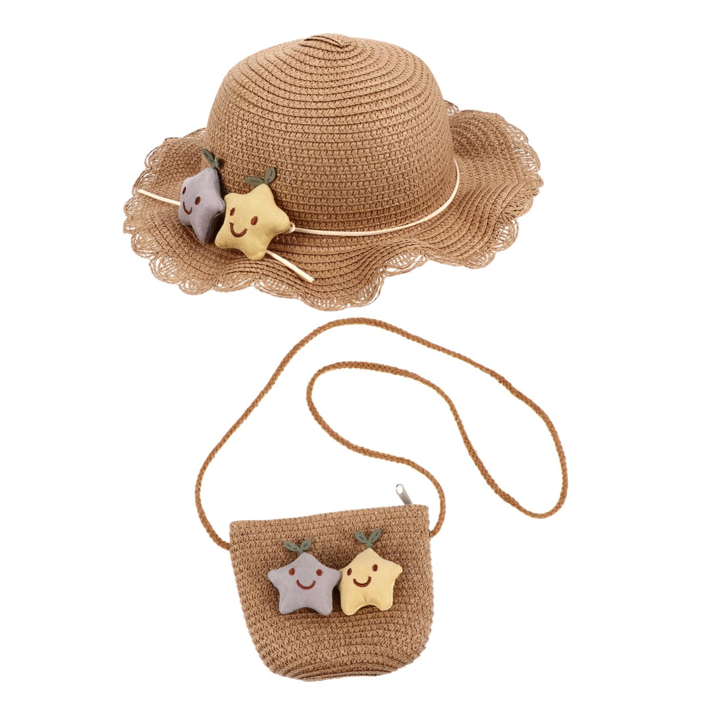 Healeved Sombrero De para Niña Bolso De Playa De Protección UV Sombrero De Sol para Playa Adorable Diseño De Princesa