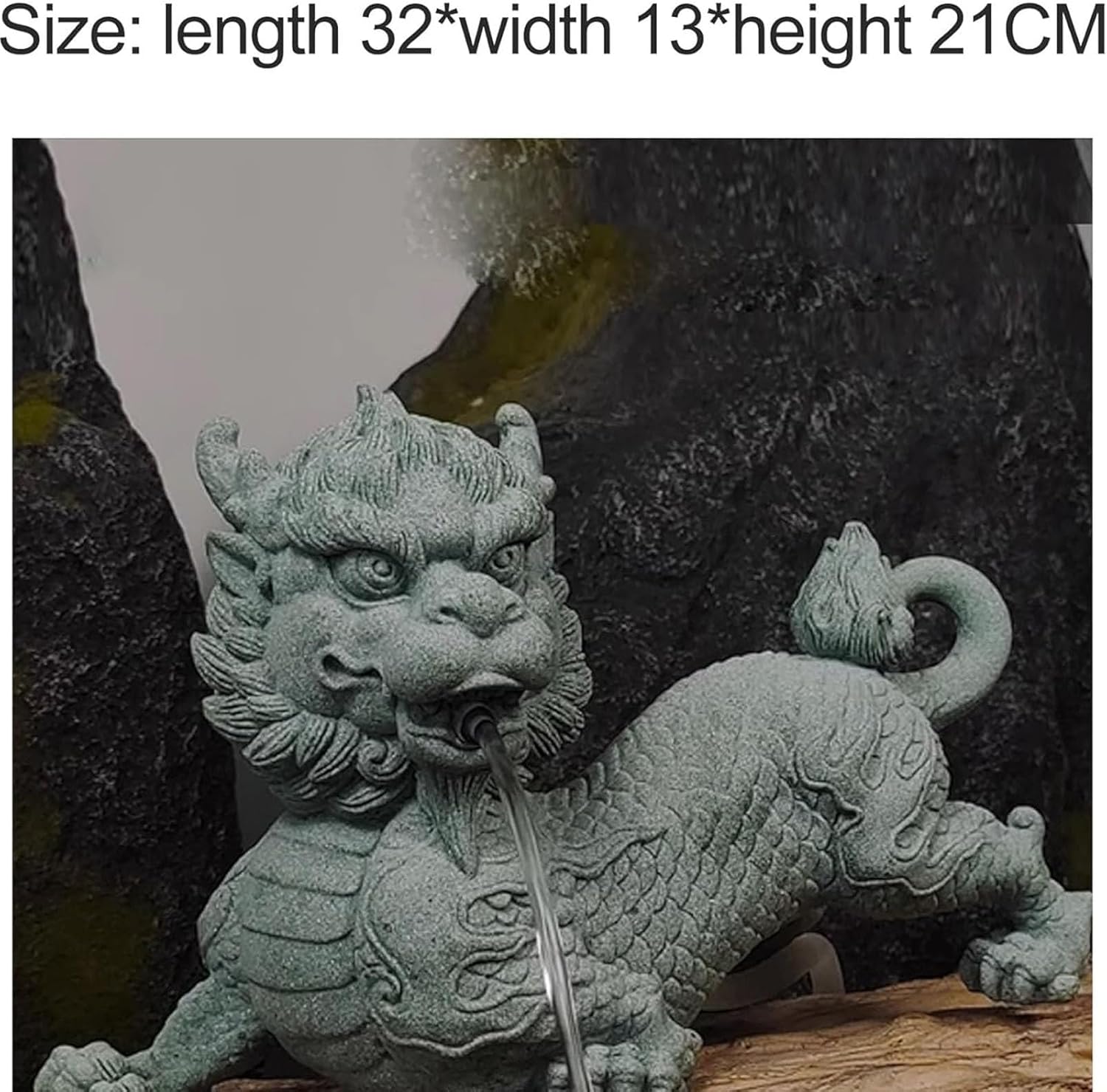 Small Pond Fountain Spitter with Pump & Hose, Automatic Fish Tank Circulation, Decorative Water Ornaments for Above Ground Pools & Landscaping