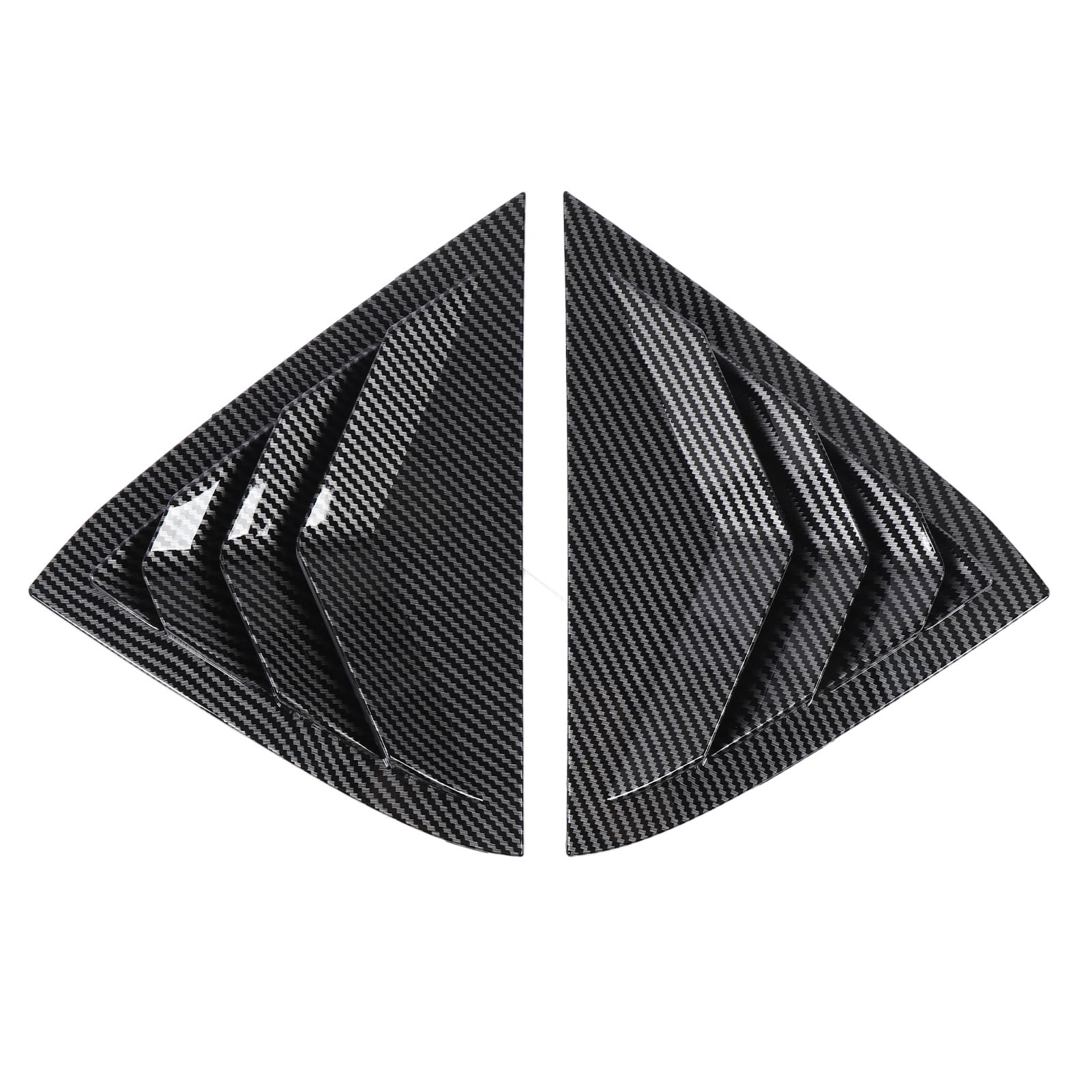 Rear Side Window Louver Privacy Reduce Temperature Air Vent Shade Cover for Fiesta MK7 7.5 2008-2017 (Carbon Fiber Style)