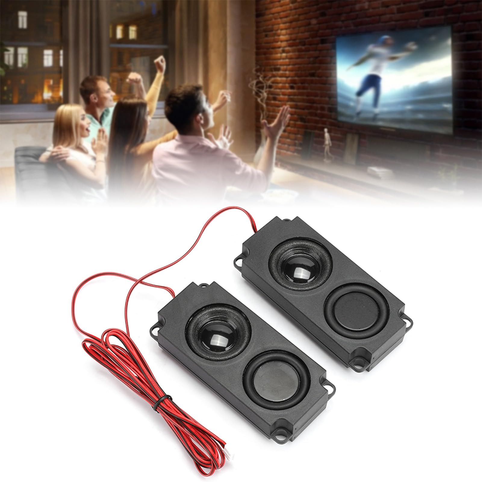 Speaker, 40mm 8? 5W Internal Magnetic Black Cavity Speaker, Heavy Bass for TV Monitor