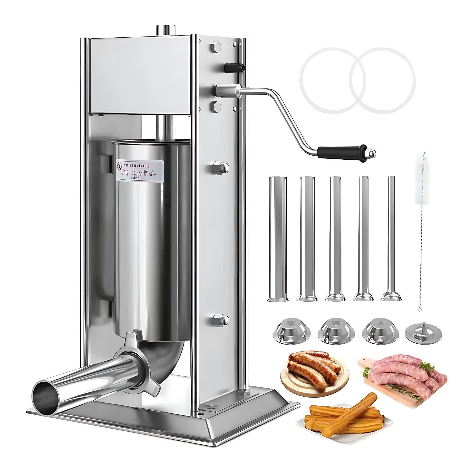 liuyunfeiGL 3L/5L/7L Vertical Manual Churro Machine with 6 Interchangeable Nozzles 11LB~5L