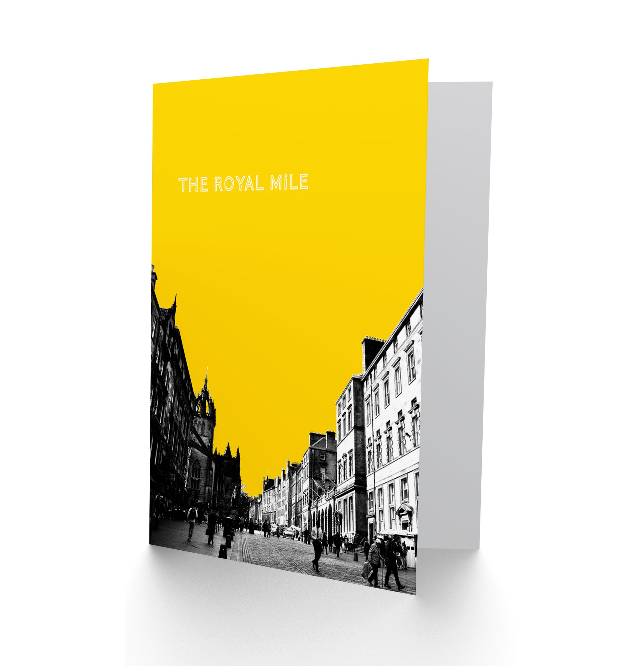 Artery8 Royal Mile Edinburgh Greeting Card - Yellow