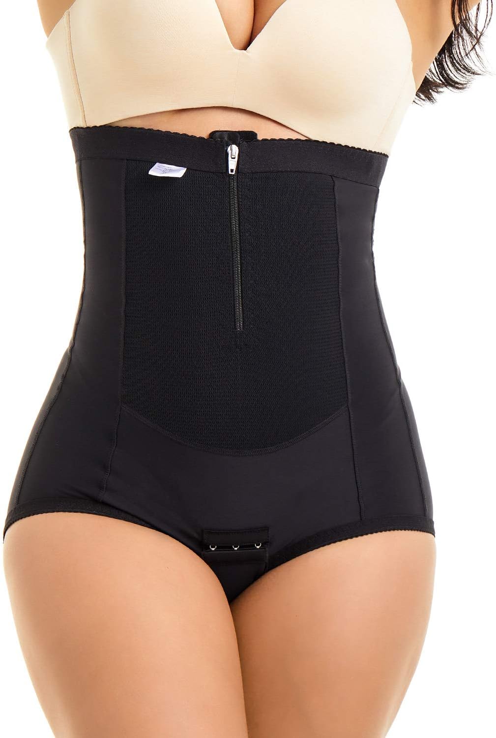PAUKEE Postpartum C-Section Recovery Panty High Waist C-Panty Belly Wrap Medical Grade Compression Support Girdle Panties (S, Black)