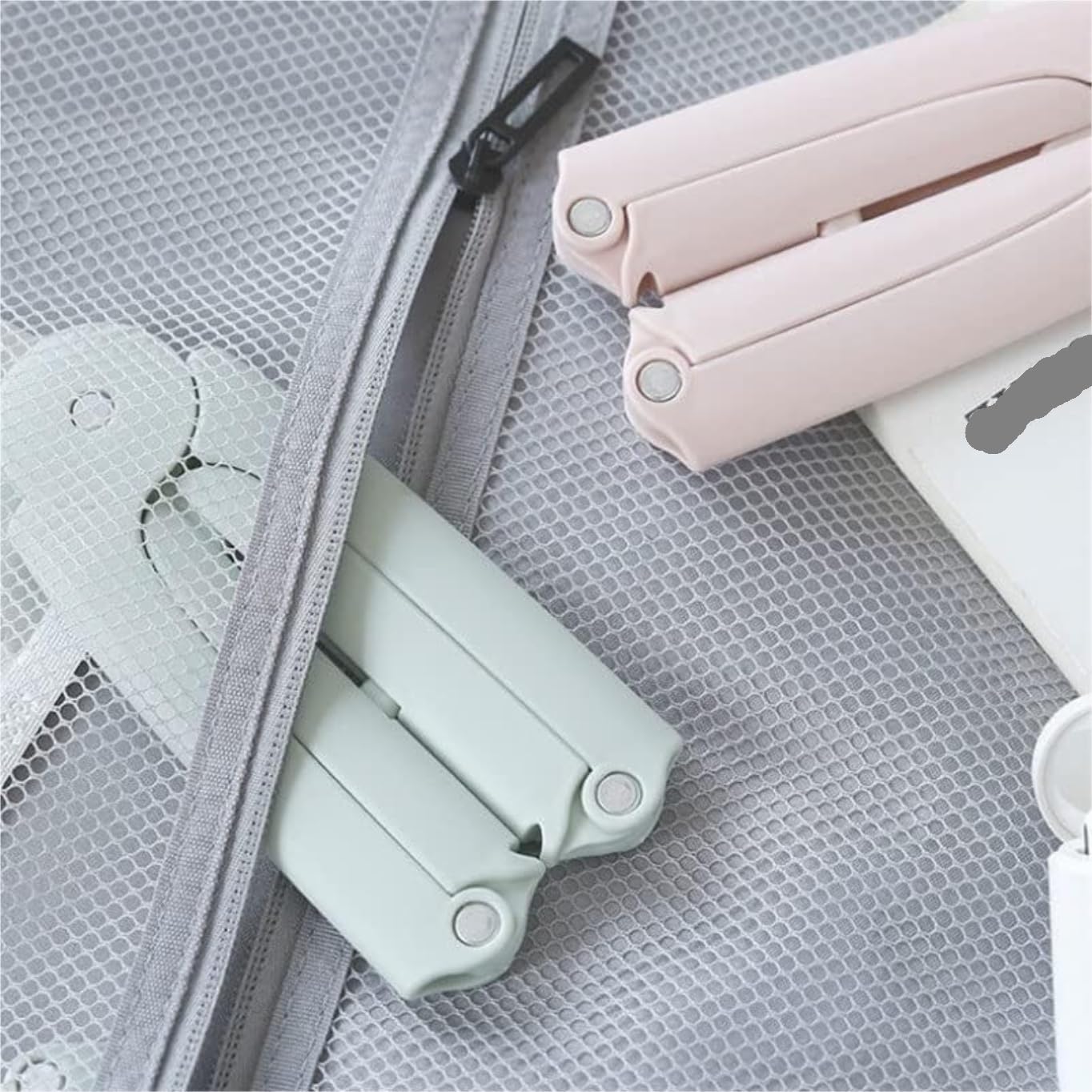 Perchas Ropa Perchas Plegables De Viaje, Ropa Portátil Telescópica para Colgar, Tendedero, Organizador, Interior Perchas Antideslizantes(Pink,8pcs)