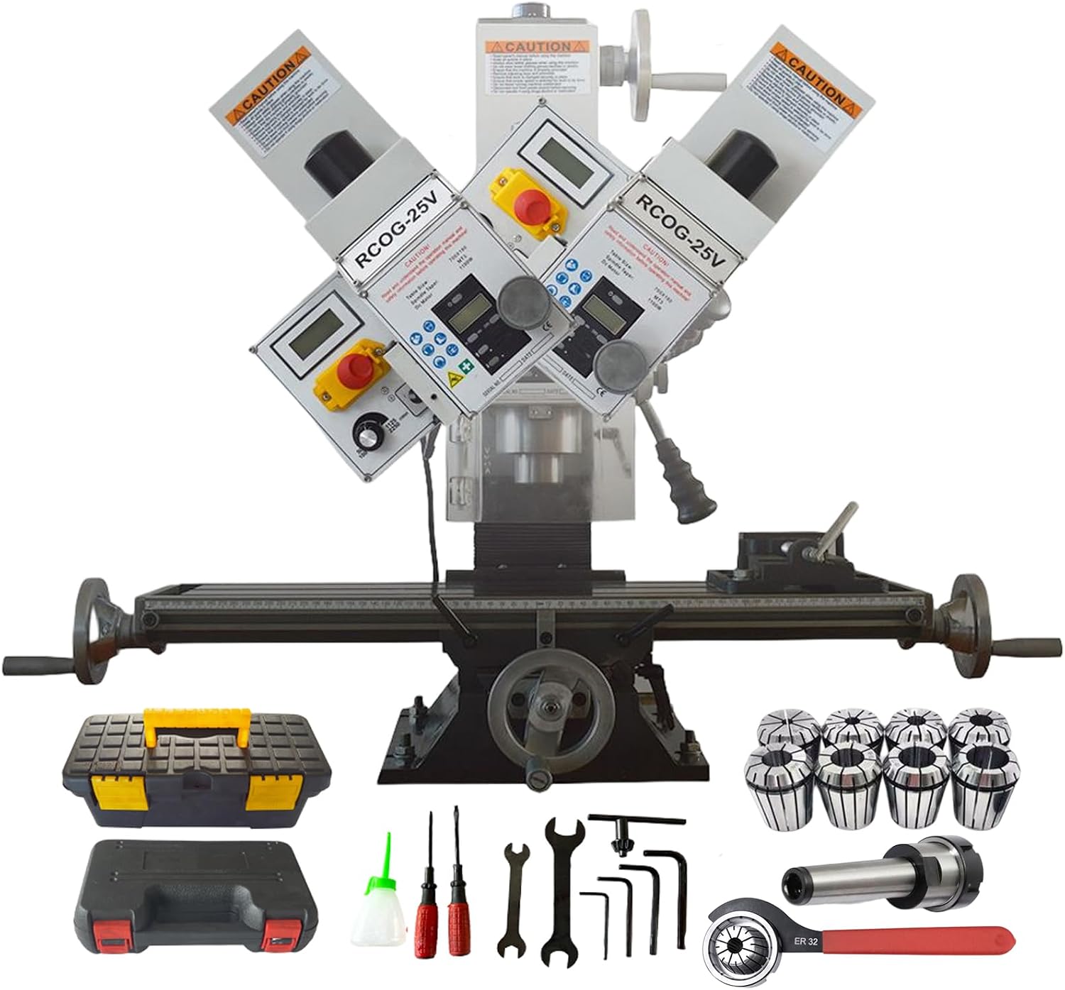 INTBUYING Mini Milling Drilling Machine MT3 Benchtop Mill Drill Machine