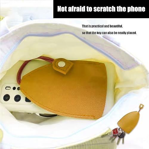 Miniatura 3 de Paquete de 2 fundas protectoras para llaves de automóvil, de piel sintética, bolsa de almacenamiento extraíble con control remoto, universal para la