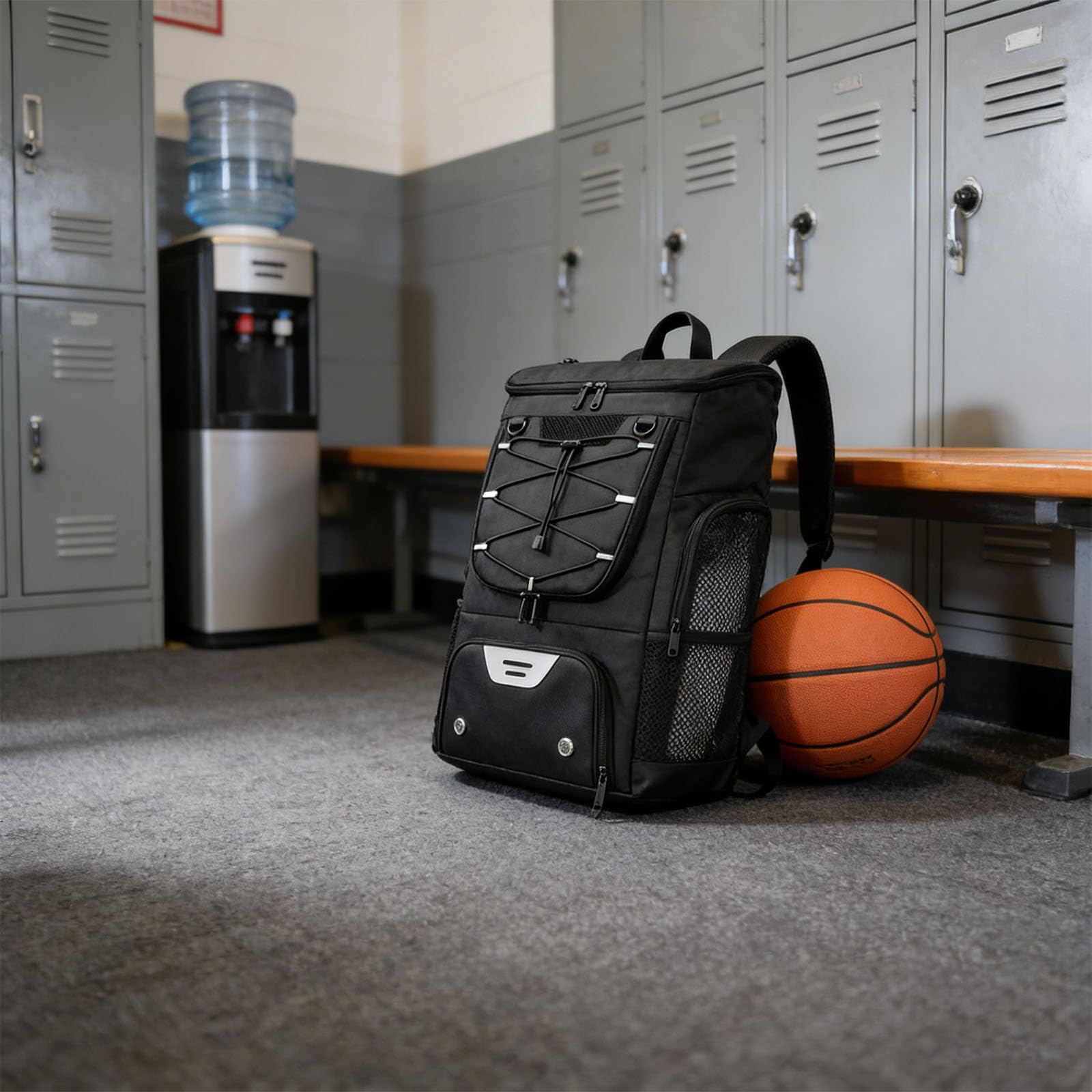 Zaino flessibile in tessuto Oxford per il trasporto di palloni da basket e accessori per sport di squadra