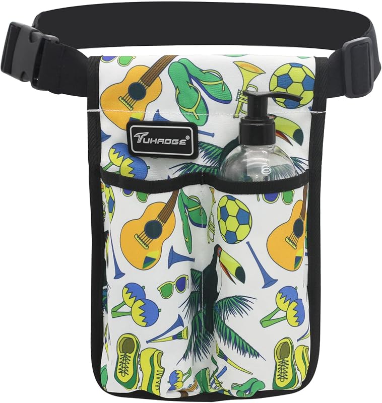 Bolsa tipo pochete Tuhaoge para frascos de óleo e loção de massagem, 5 compartimentos, QiuXie, 1 unidade