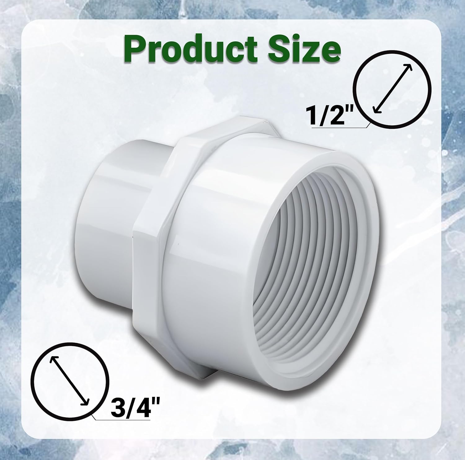 Lakesstory PVC Reducer with size labels