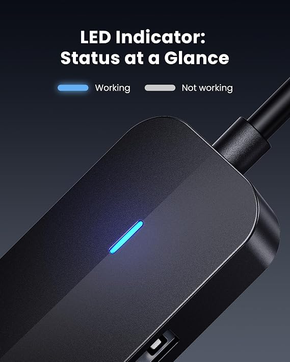 VENTION USB 3.0 Hub, 3 USB A Ports, USB to 3.5mm Jack Audio Adapter, USB External Sound Adapter for Windows Mac Linux PC Laptop Destops PS5 Switch 2