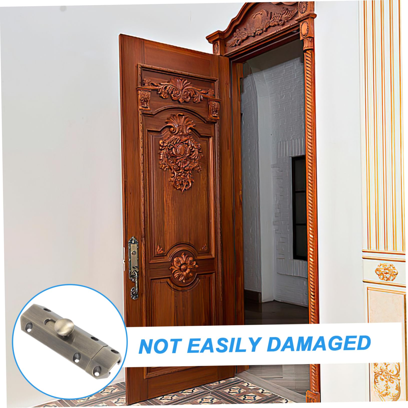 SHINEOFI 5 Pezzi Serratura Scorrevole per Porte e Finestre Chiavistello Sicurezza Retro Facile Installazione e Resistente Adatta per Interni Ed Esterni per Bagni Cucine e Camere da Letto
