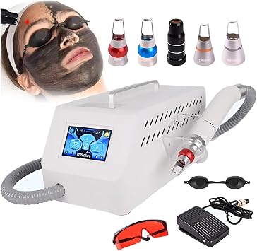 La-er Tattoo Removal Machine, 1064 nm 755 nm 532 nm, Nd YAG Switch, Eyebrow Pigment Removal, Wrinkle Removal, Carbon Black Wrist 5-Probes