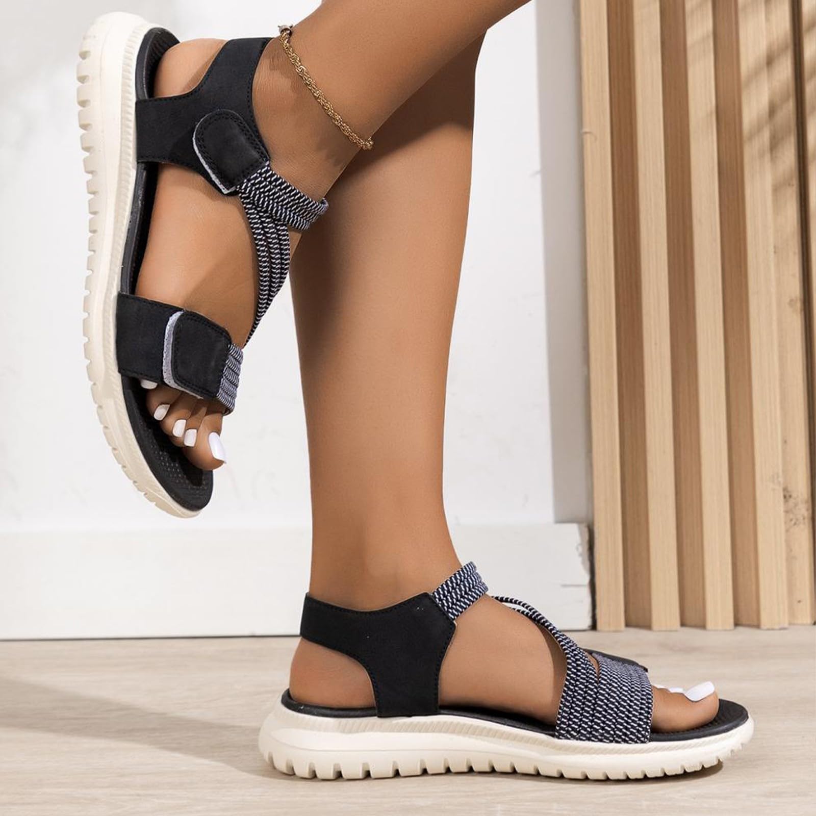 Genérico Sandalias Mujer Verano Zapatos Comodas Deportivas Barefoot Zapatillas Trekking Sapatos Planas Calzado Ergonómicas Sneakers Horma Ancha Sapatilhas Amortiguación Shoes