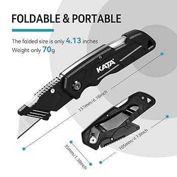 Amazon.co.jp: KATA 折りたたみ式ボックスカッターナイフ:4個