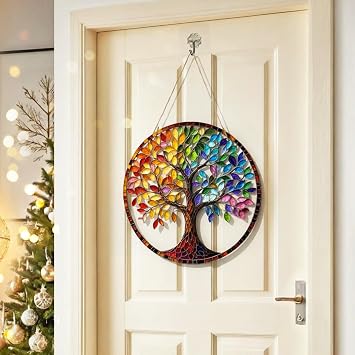 Tree of Life Acrylic Suncatcher, 2D Hanging Window Wall Decor