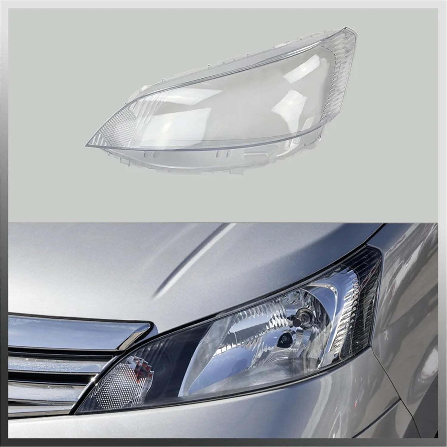 Car Front Headlight Cover Compatible for Nissan for NV200 2010 2011 2012 2013 2014 2015 2016 2017 2018 Lampshade Lampcover Caps Headlamp Shell(1PCS Right Side) (1PCS Left Side)