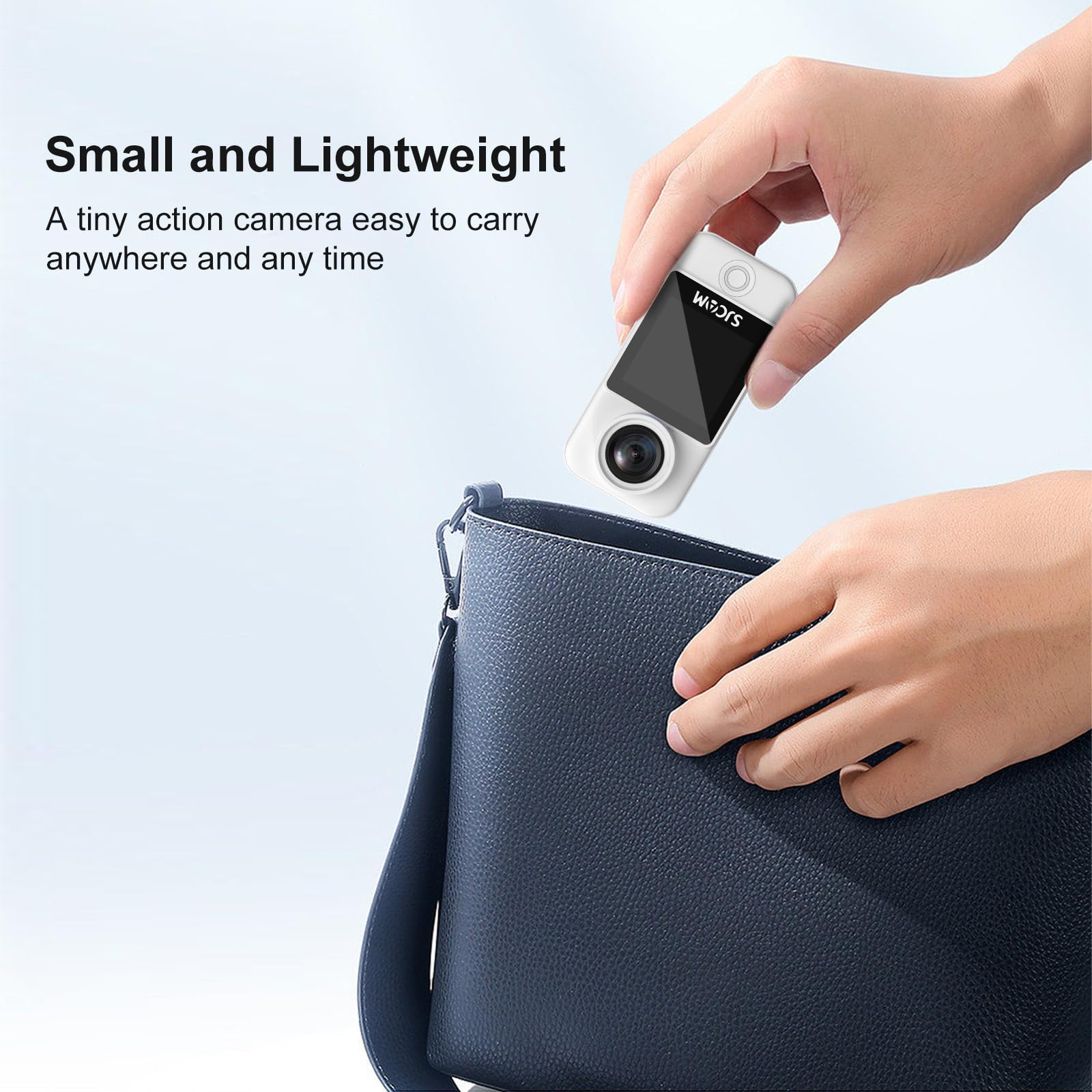 SJCAM C300 Pocket Action Cam 4K30FPS 20MP, 1,33" Schermo Tattile Fotocamera Subacquea EIS 2.4G/5G Dual WiFi, Videocamera Sott'acqua 30M Impermeabile con 2 Batteria per Nuoto, Surf e Immersioni, Bianco