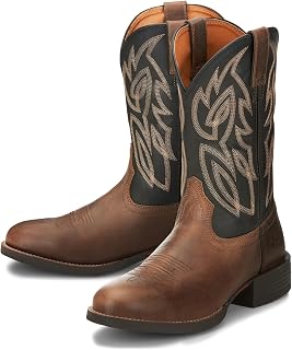 Rendon 11" Western Boot - Men's Round Toe, Cowhide, Removable Orthotic Insole, Slip-Resistant Rubber Outsole