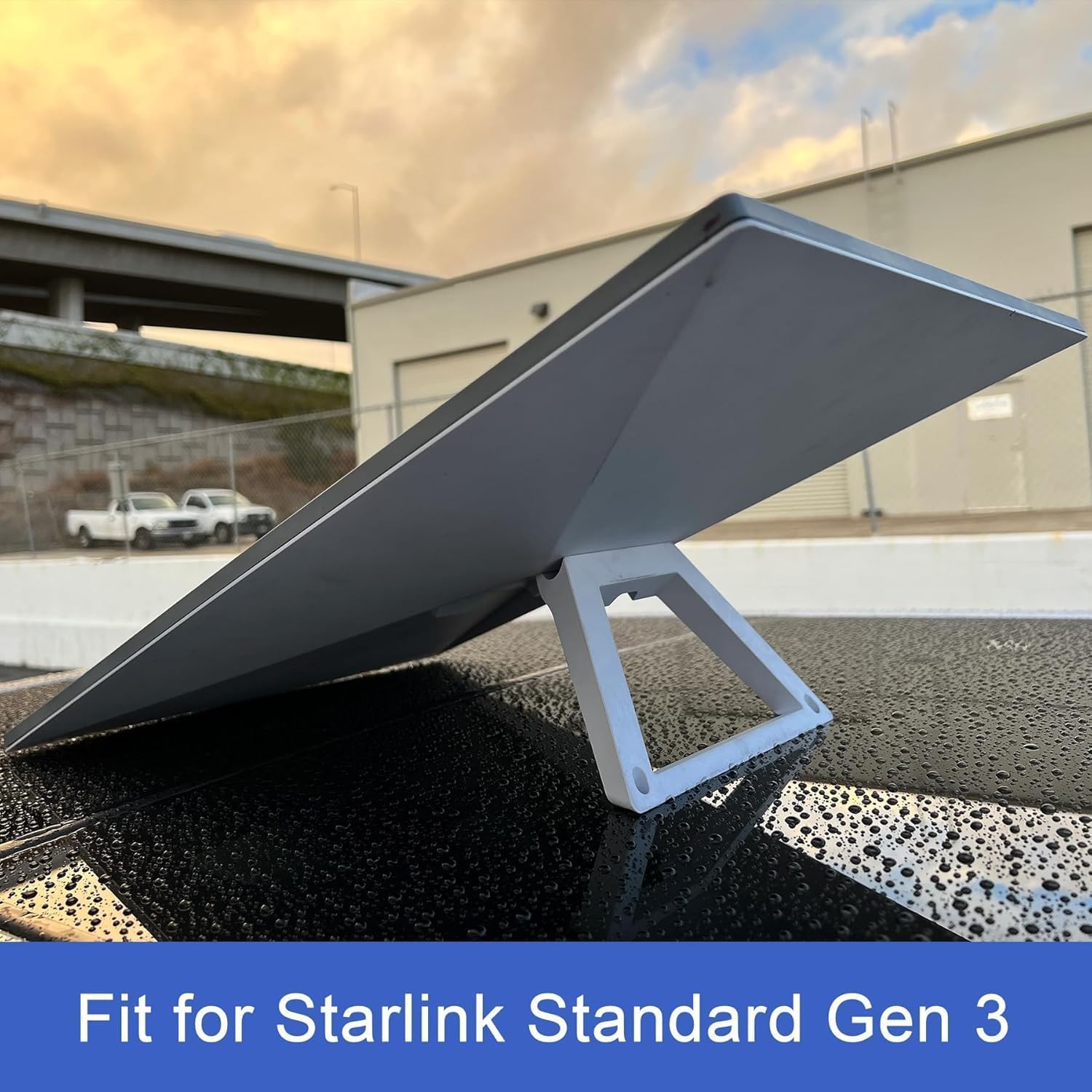 Starlink Tripod Mount Gen 3 Extended Stand, 4ft Adjustable Heavy Duty Stand with Non-Slip Pads, Supports Starlink Gen 3/V4 Dish, Perfect for Roof, Yard, Camping, and RV Travel