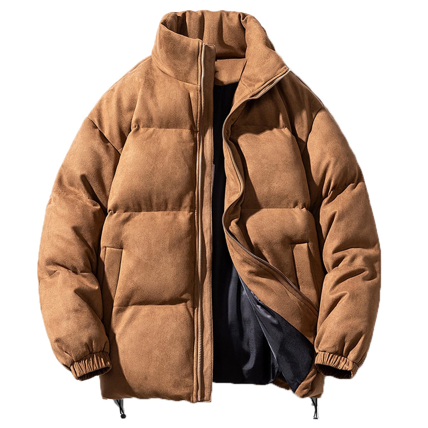 Chaqueta de gamuza vintage de gamuza vintage de chaqueta vintage para hombres con relleno interno de luz cálida