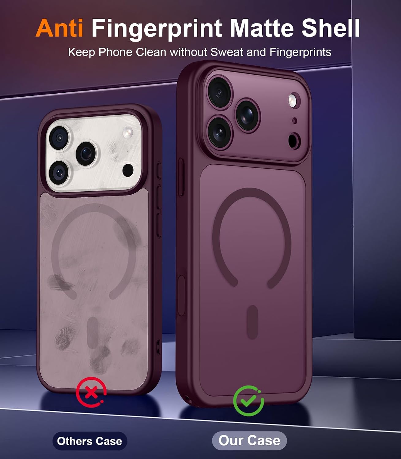 SPIDERCASE for iPhone 18 Pro Case/iPhone 17 Pro Case, Burgundy