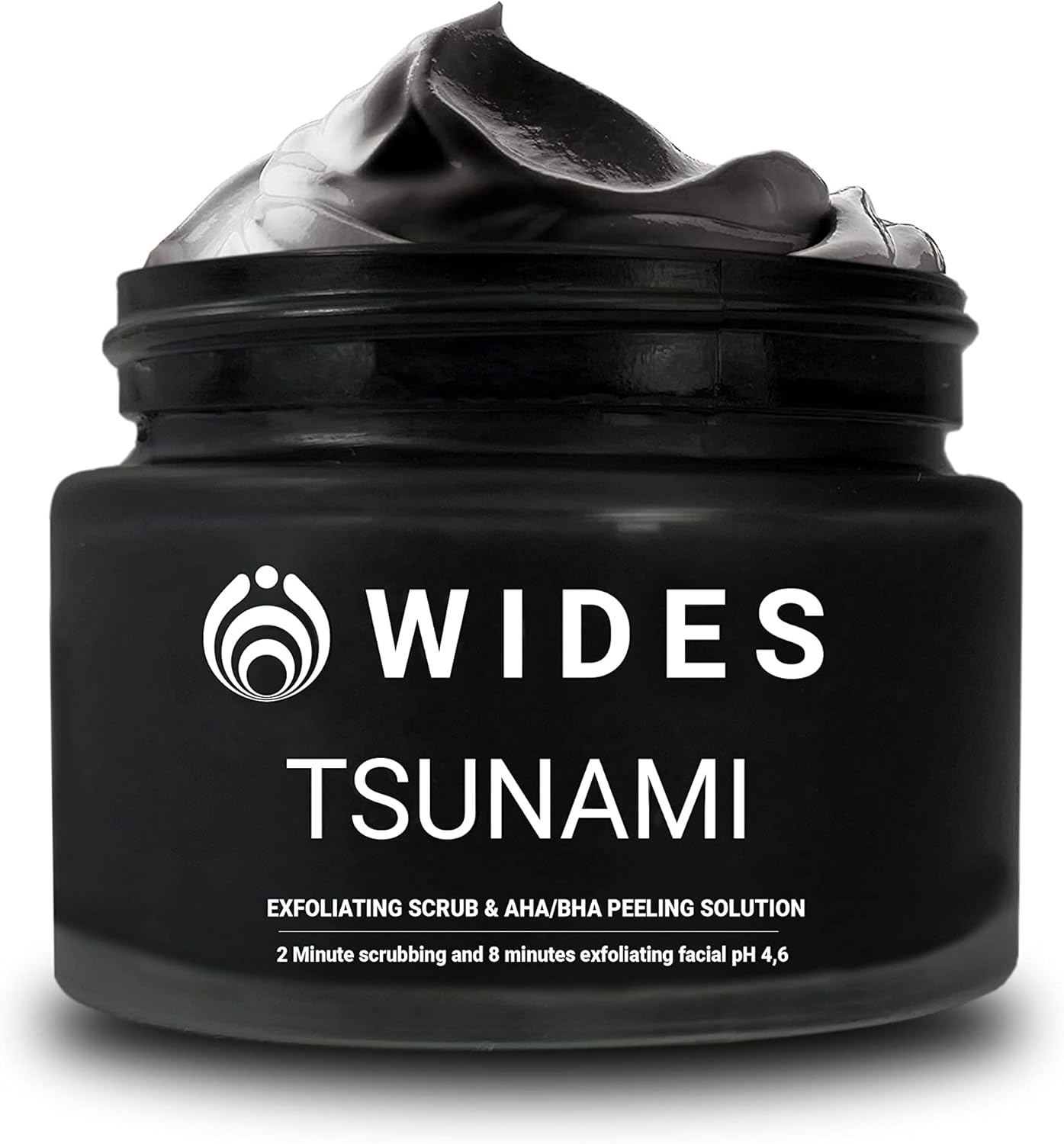 TSUNAMI Exfoliante Facial Hombre Dual Natural con 2% BHA Acido Salicilico y AHA Acido Lactico, Acido Glicolico, Acido Malico, Acido Tartarico, Acido Citrico 10% Niacinamida y Esferas de Rosa Mosqueta