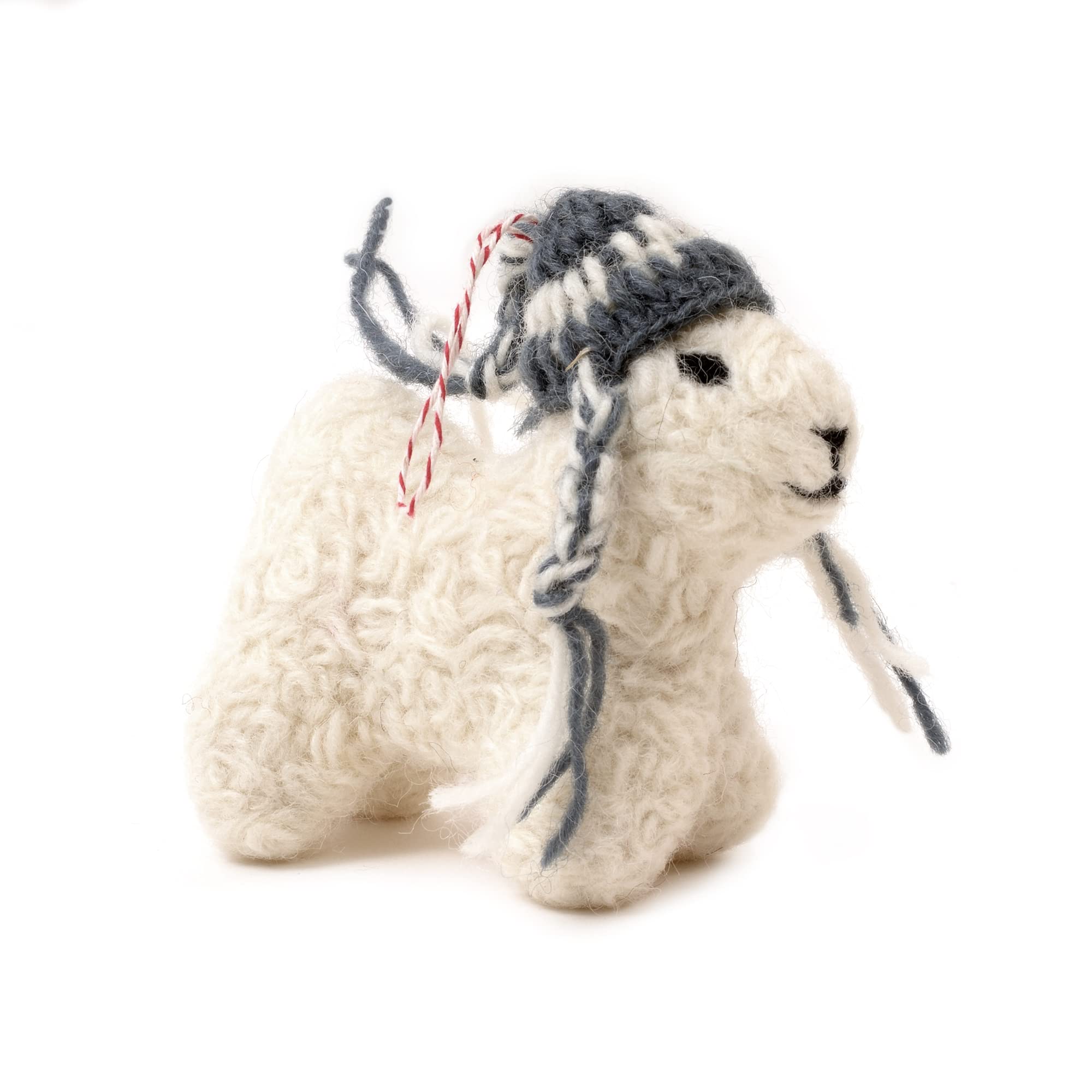 Glaciart One Felt Llama Christmas Ornament | Great as Christmas Tree Hanging Decor, Christmas Decorations Indoor on Kitchen Table or Mantle Decorations | Use as Garland or as Small Plush Decor