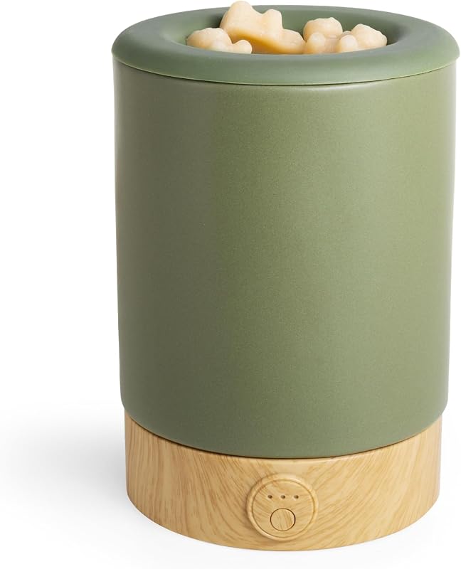 Aquecedor de cera Happy Wax Signature Sage com temporizador e recipiente de silicone