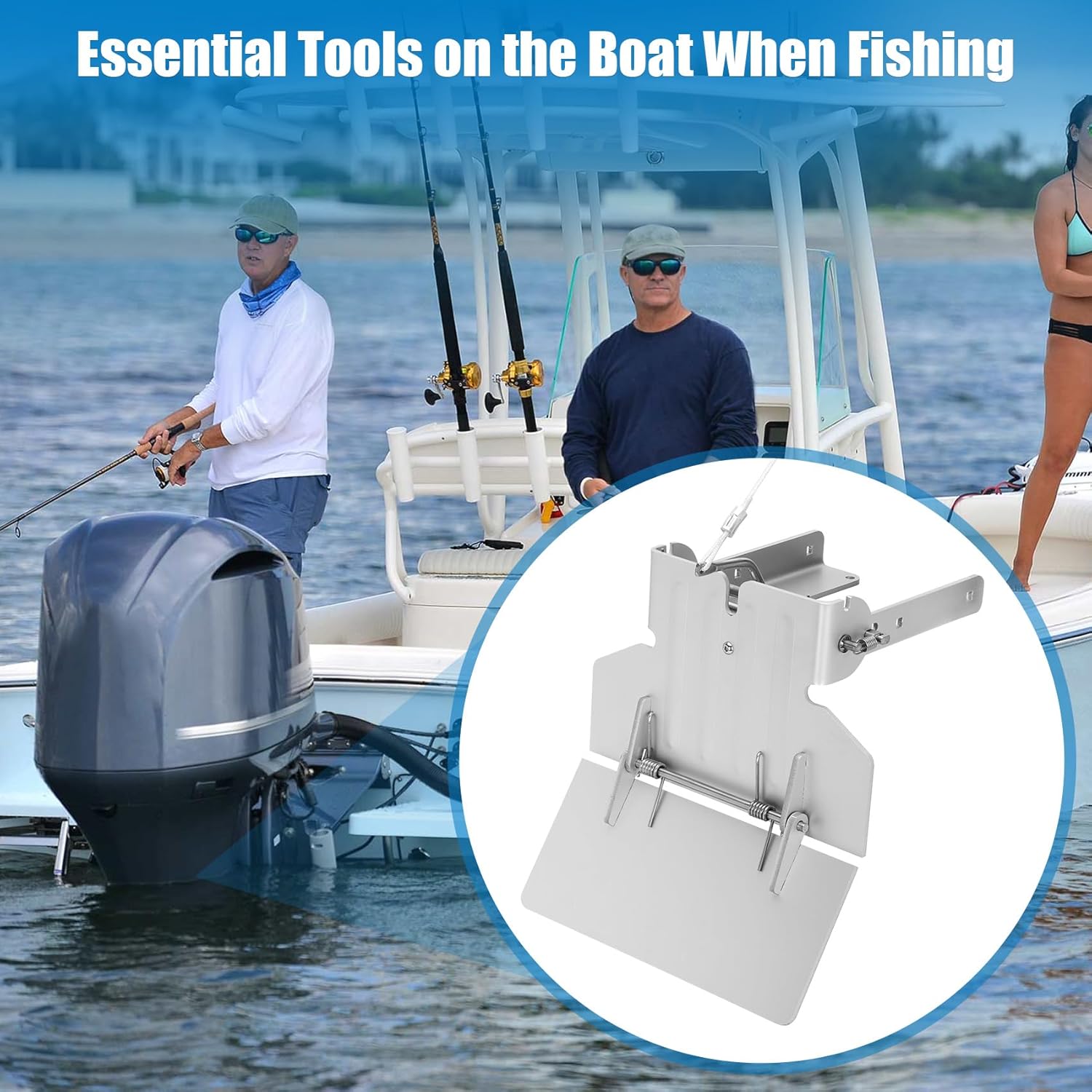 Trolling Plate,Trolling Boards,For fit 50-300 HP Outboard and Stern Drive Motors,Reduce Trolling Speeds to 1 MHP,and is Constructed of Anodized Aluminum and Stainless Steel Materials,No Fins