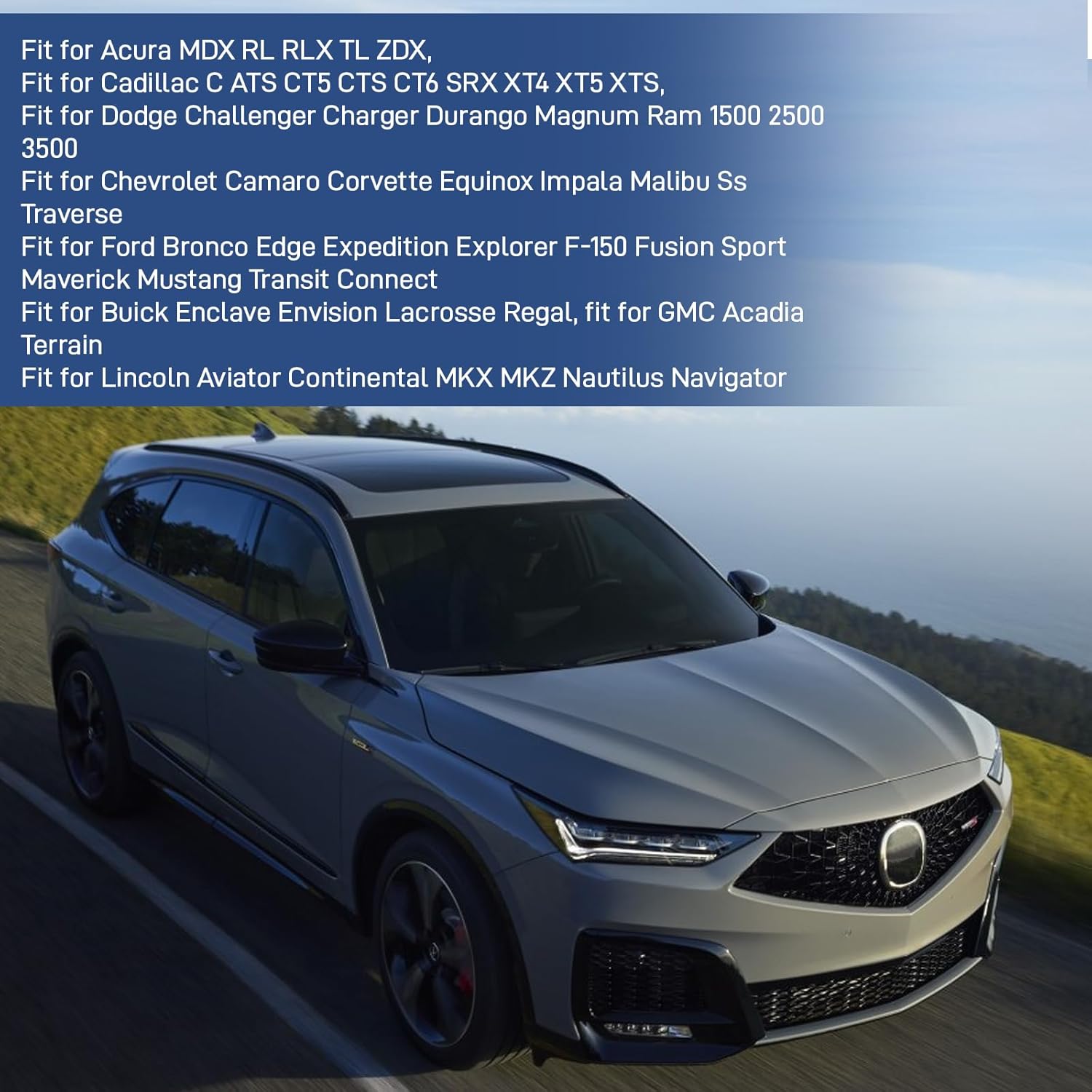 24216 Wheel Locks Nut M14 x 1.50 Fit for Acura MDX, Cadillac Escalade, Ford Explorer, Chevrolet Silverado, Toyota Tundra, Dodge RAM 13/16" Hex Key Cone Seat Wheel Lock Set