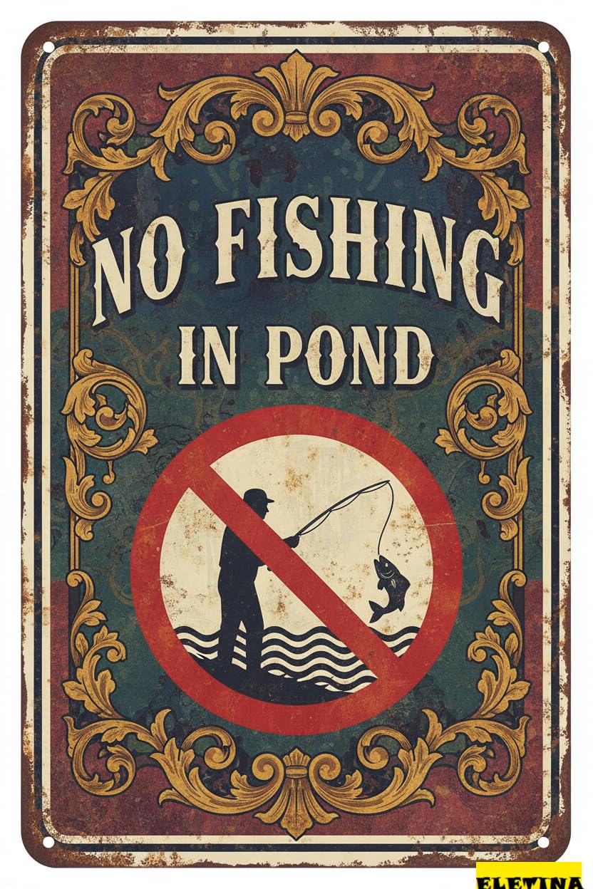 Personalized Sign for Man Cave Beware Caution Metal Tin Wall Plaque No Fishing In Pond Men S Warning Street Hanging Garden Driveway High Way Gate 8x12in Business Metal Art Private Property Decorative