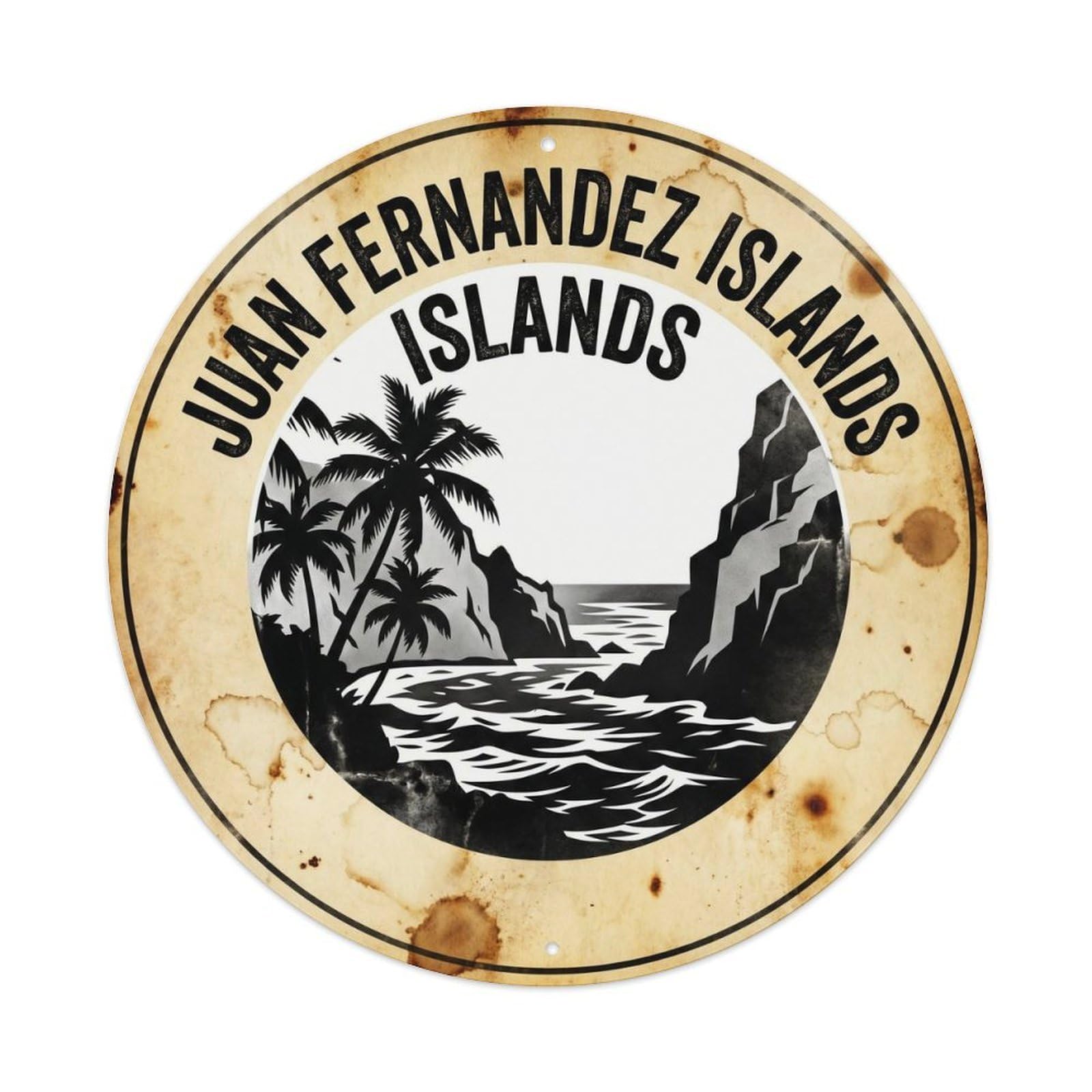 Juan Fernandez Islands San Bautista Seaside Journey Metal Tin Sign
