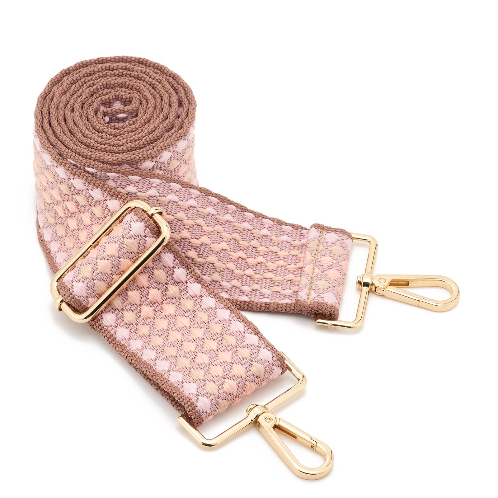 Wide Shoulder Strap Adjustable Replacement Belt Guitar Style Crossbody Bag Handbag Strap Multicolor Canvas Straps(Wide:2in)(Color27)