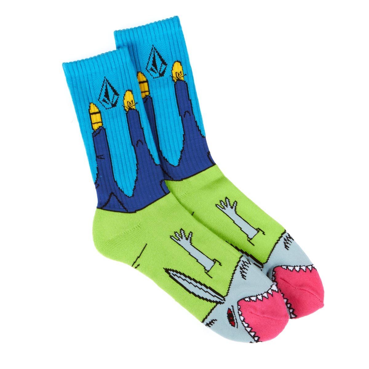 Volcom Blue Ash Puppet Socks 2012