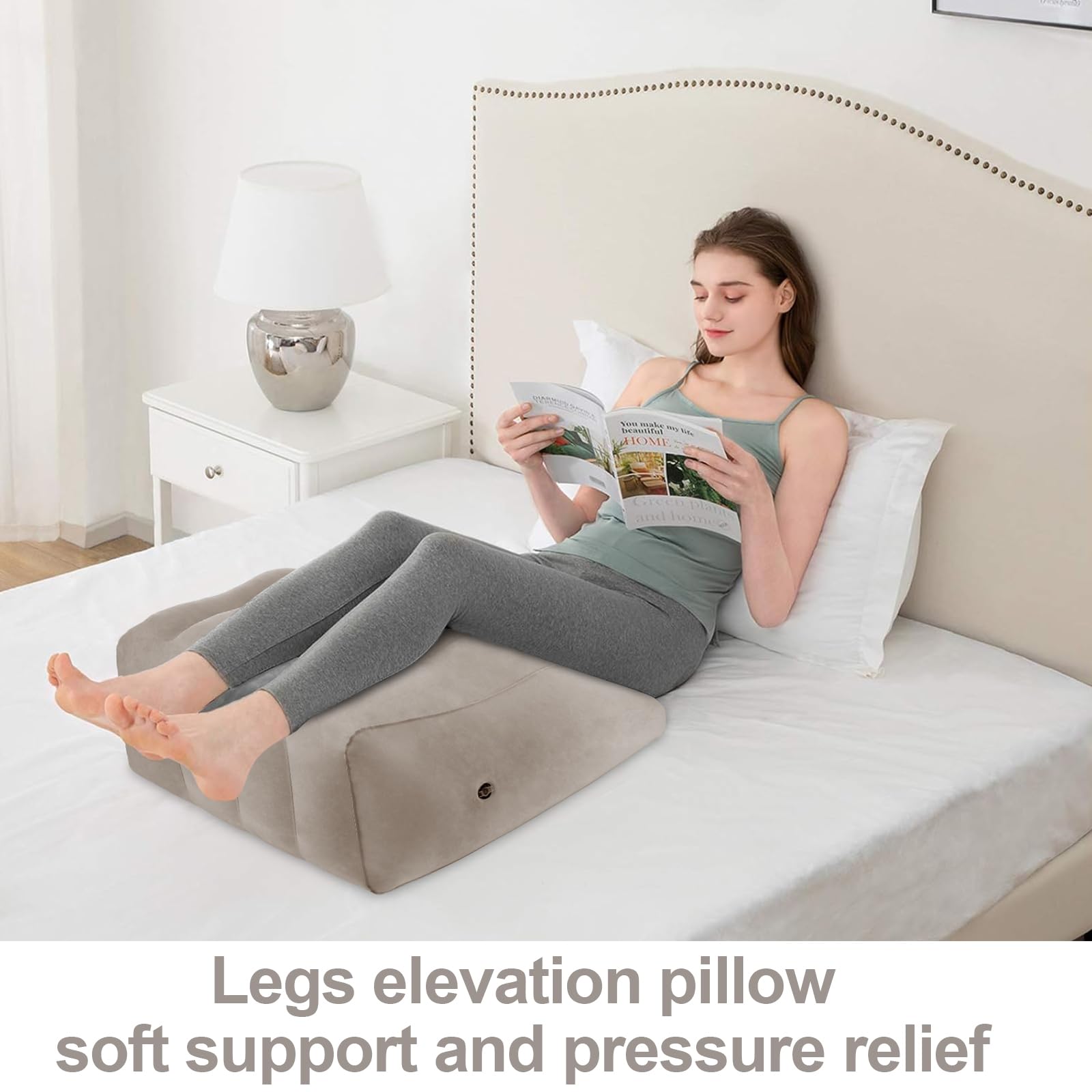 Cuscino Gonfiabile Per Gambe 45° | Per Gravidanza, Post-Operatorio | Migliora Circolazione - Foto 11