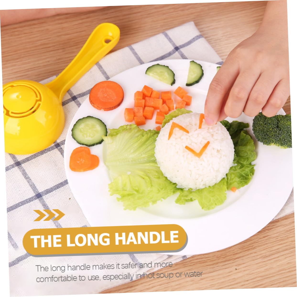 COLLBATH 4Pcs Semicircular Rice Scoops Ergonomic Sushi Spoons for Porridge Food Serving and Home Kitchen Use Easy to Clean and Scratch Resistant Rice Scooper