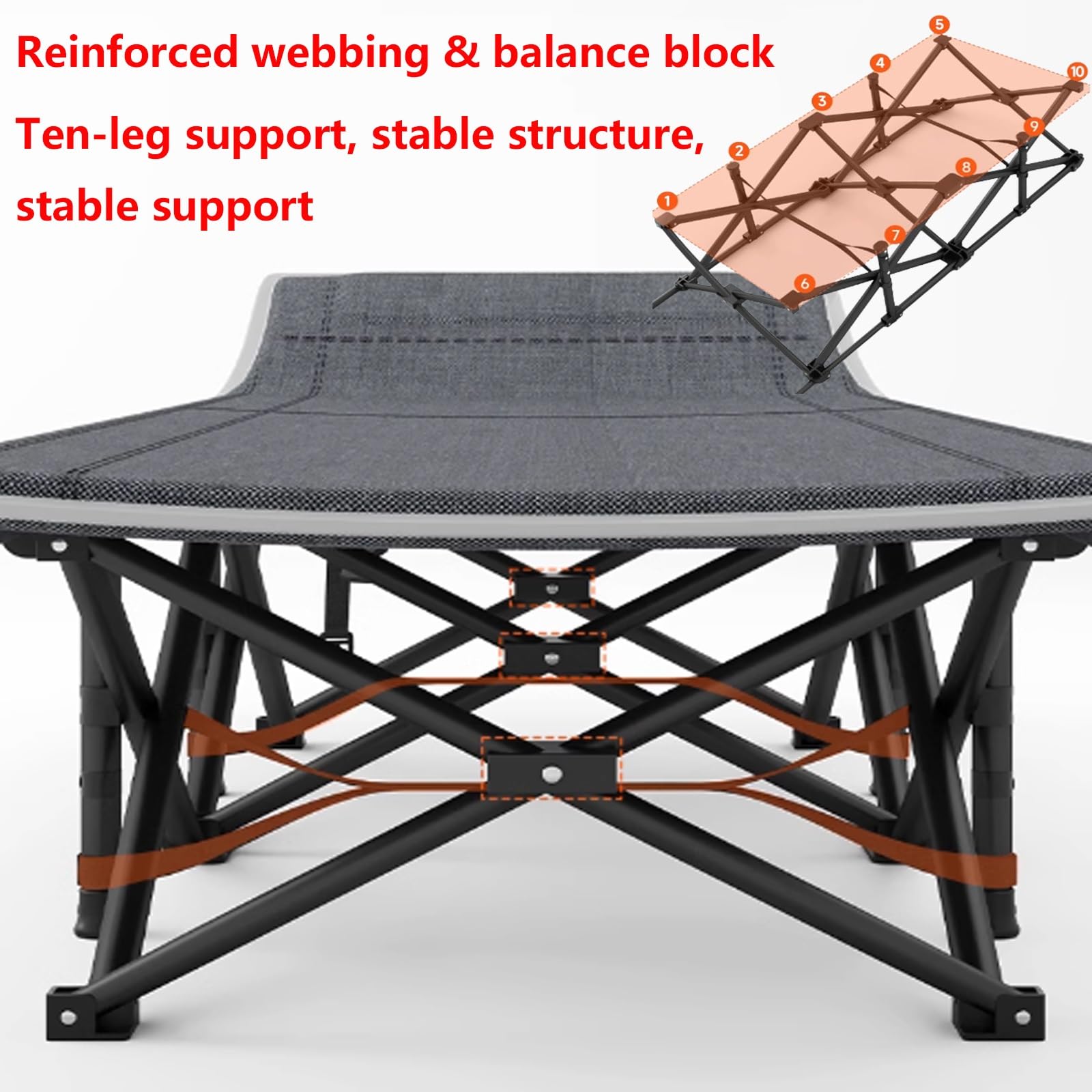 Brandina Pieghevole Yaheetech - Lettino Da Campeggio, Ufficio, Spiaggia - 186x66 Cm, Portatile, Carico 150 Kg