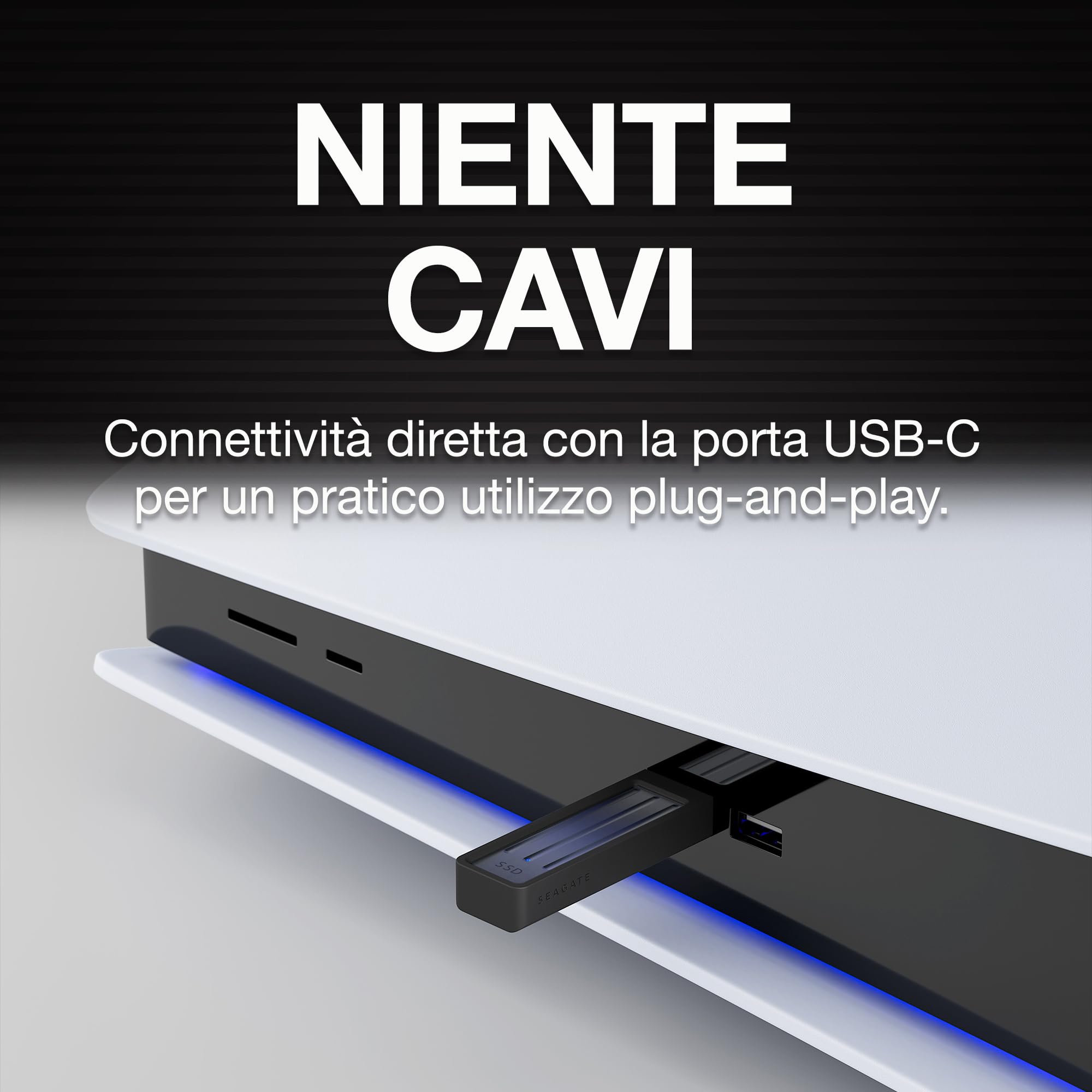 Seagate Ultra Compact 1TB, esterno SSD, 1000MB/s, USB 3.1 Typ C, Data Rescue Service (STMX1000400)