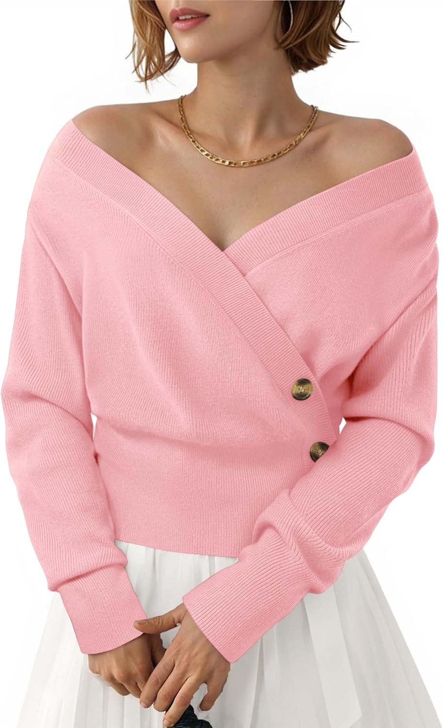 Timeson Womens Sweaters 2026 Long Sleeve V Neck Business Casual Pullover Knit Tops - Image 5