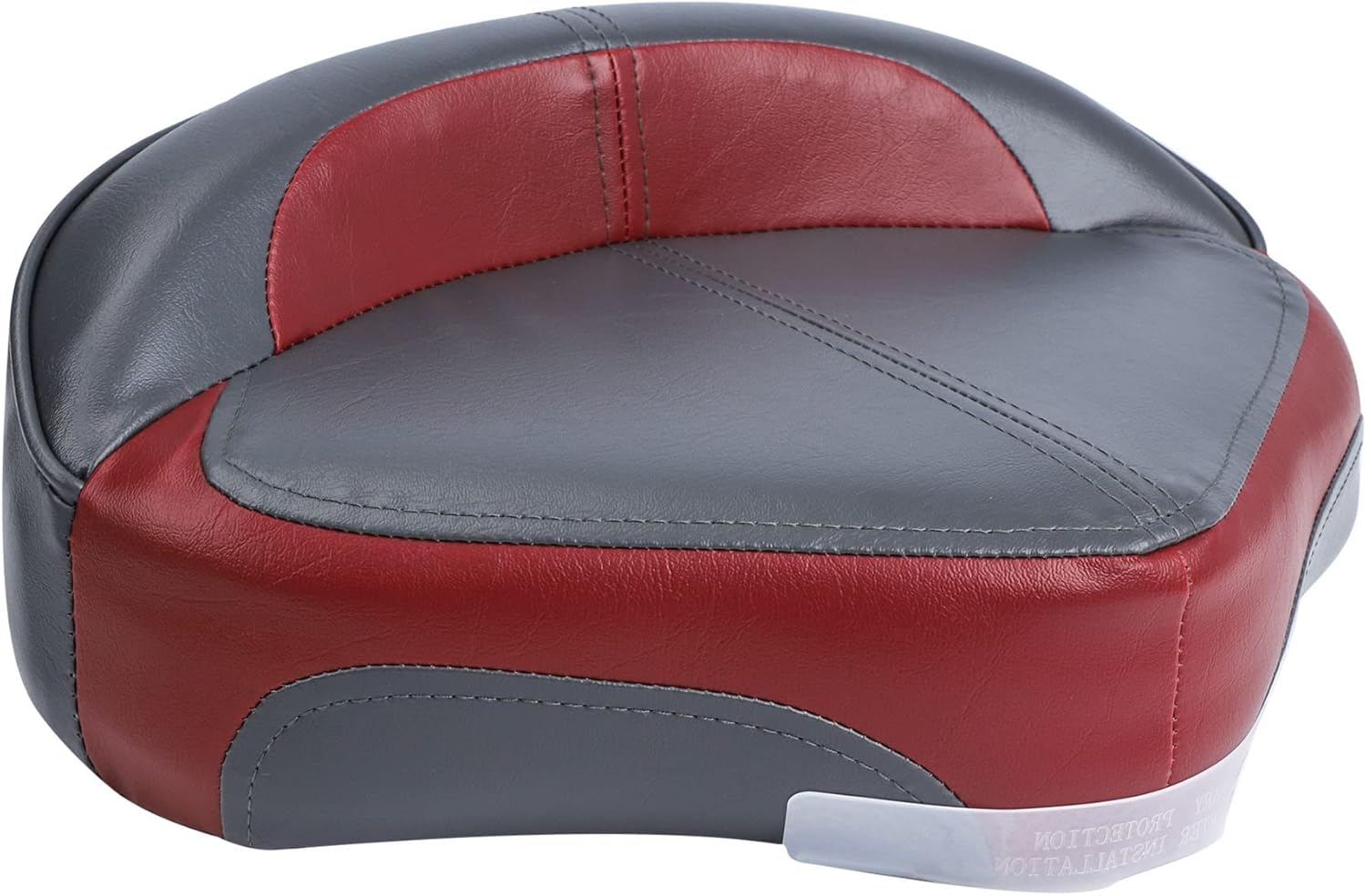 NORTHCAPTAIN Casting Boat Seat, Marine Grade Vinyl Universal Pro Casting Deck Seat for Fishing Jon Bass Boats,Charcoal/Wine Red