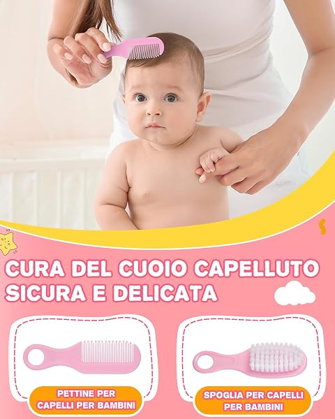 Baby Hygiene Kit – 12 Baby Care Set, Baby Bath Set, Newborn Nail Kit, Essential Useful Accessories Baby Products, Travel and Daily Beauty Brush - 4