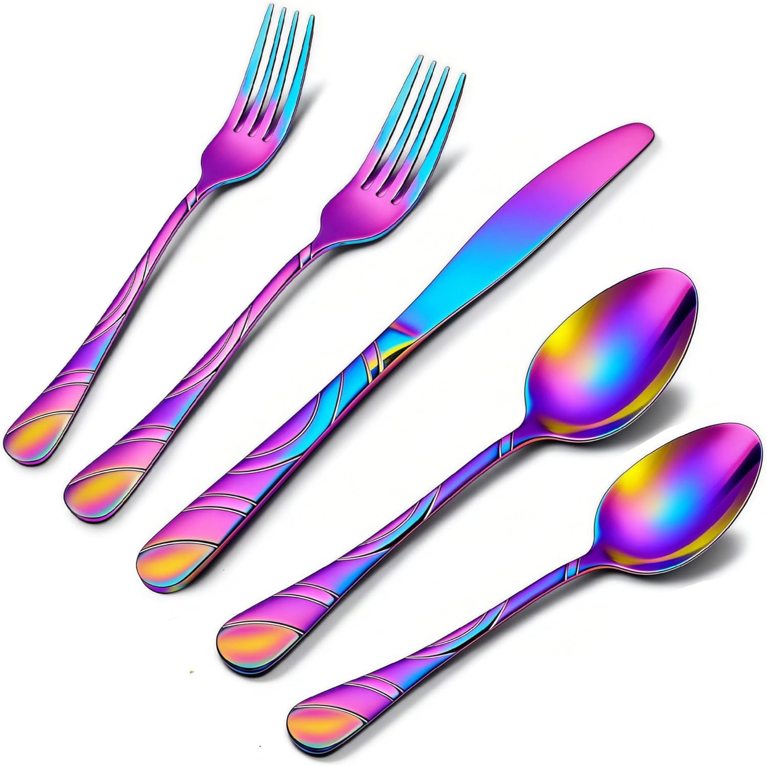 Black Silverware Set for 8, 18/0 Stainless Steel 40-Piece Frosted & Mirror Finish Flatware Set, Modern Cutlery Set for Wedding Restaurant Housewarming Party Event Serving For 8