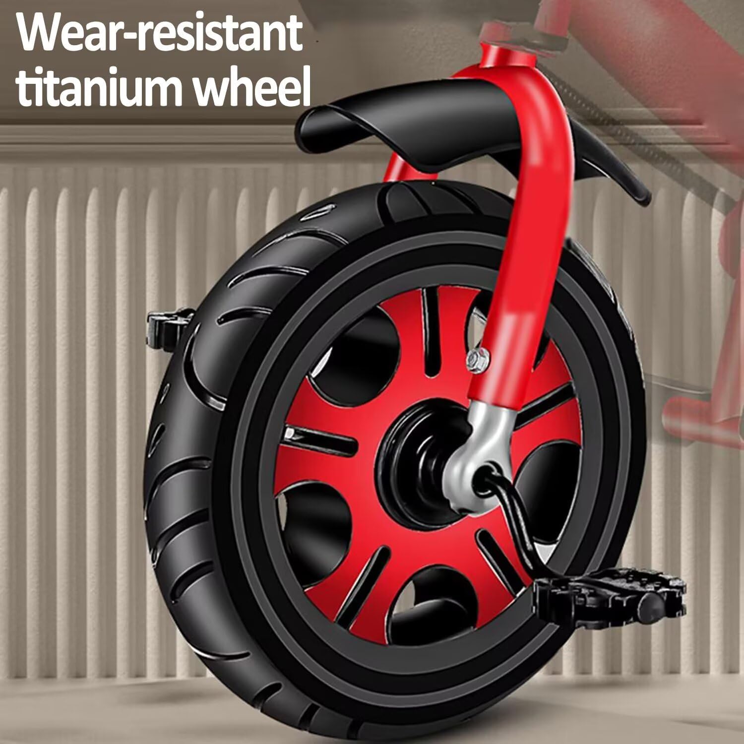 Parent Steering Stroller with Detachable Push Rod,Adjustable seat with Belt,3 Wheels Trike with Titanium Wheels,Push Trike with Front Light,Tricycle with Pedals,Foot Brak(Black-Titanium Wheel